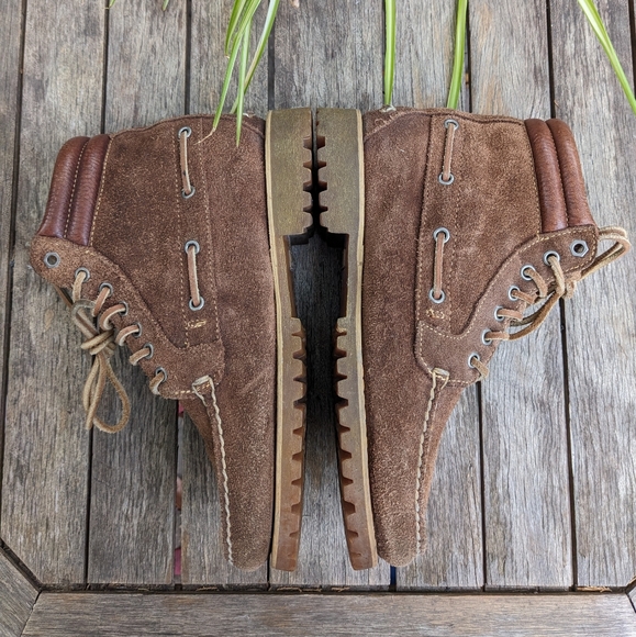 Vintage Timberland Moccasin Suede Boots mens 8.5 - Picture 6 of 14